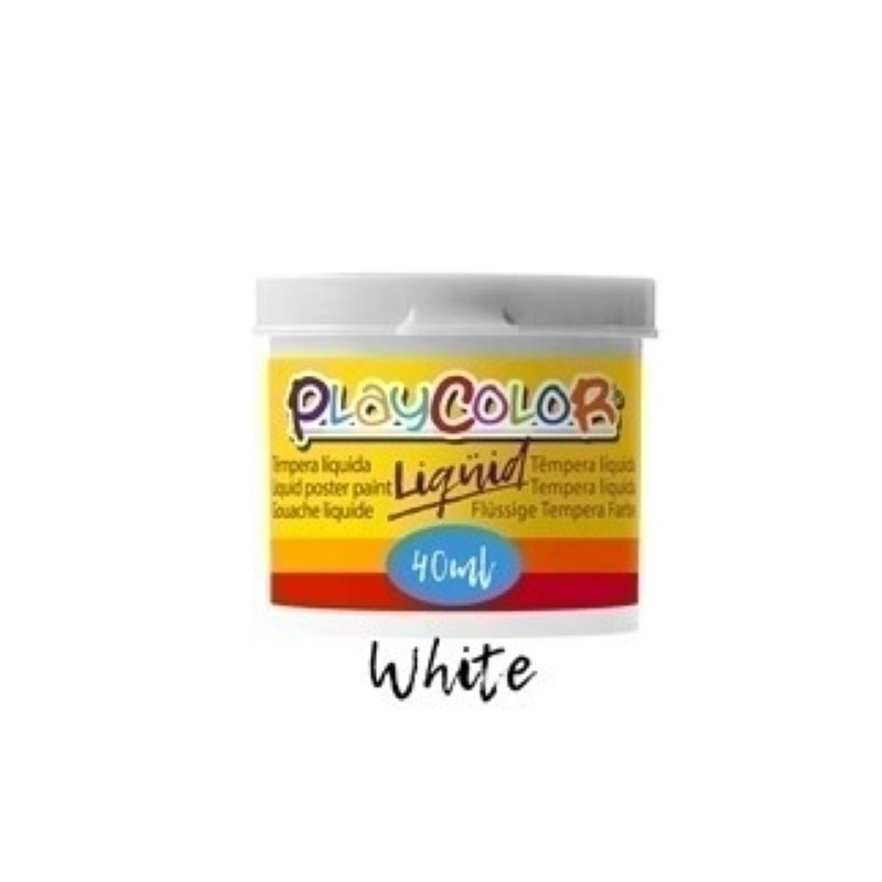 19801-TEMPERA PLAYCOLOR  40 ml BLANCO.EST.6 precio por 1 unidades