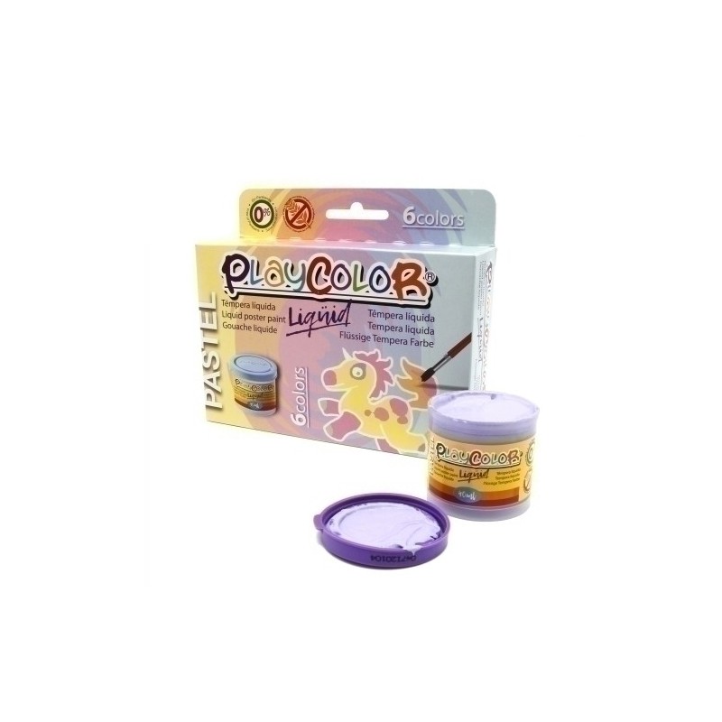 16801-TEMPERA PLAYCOLOR  40ml PASTEL ESTUCHE 6 precio por 1 unidades