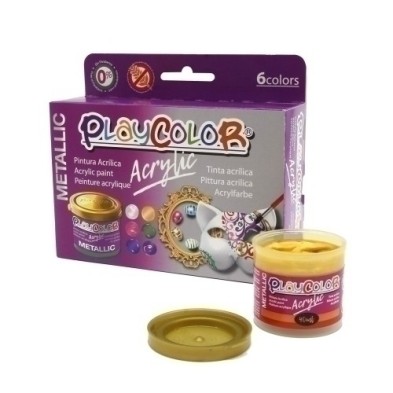 20311-PINTURA ACRIL. PLAYCOLOR METALIC SURT.6 precio por 1 unidades