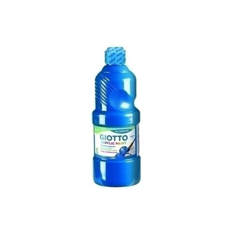F53371500-TEMPERA GIOTTO ACRIL 500 ml AZUL CYAN precio por 1 unidades