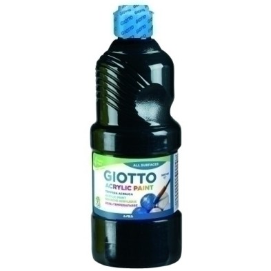 F53372400-TEMPERA GIOTTO ACRIL 500 ml NEGRO precio por 1 unidades