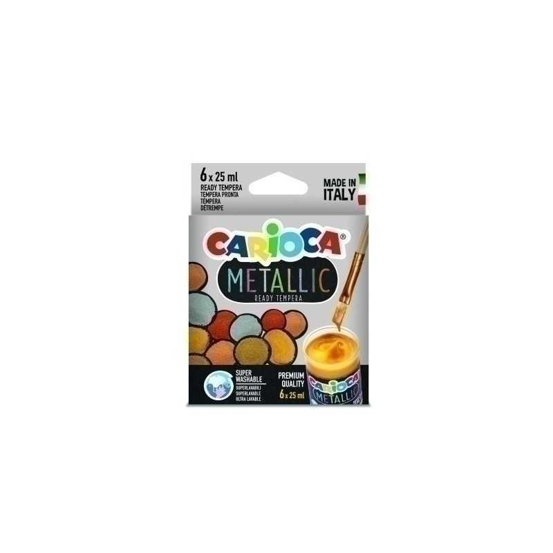 KO026-TEMPERA CARIOCA METALLIC C/6 precio por 1 unidades
