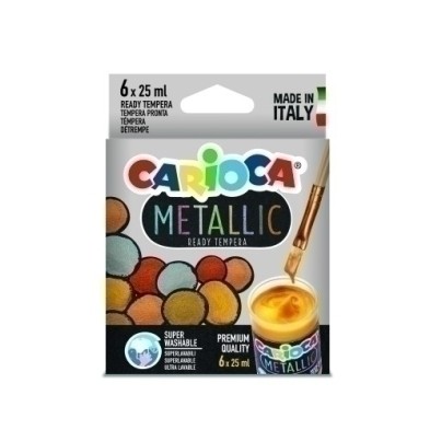 KO026-TEMPERA CARIOCA METALLIC C/6 precio por 1 unidades