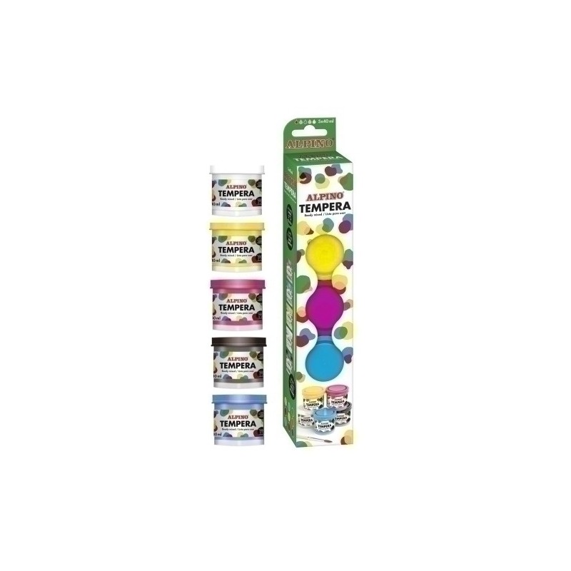 DM020920-TEMPERA ALPINO  40 ml ESTUCHE 5 precio por 1 unidades