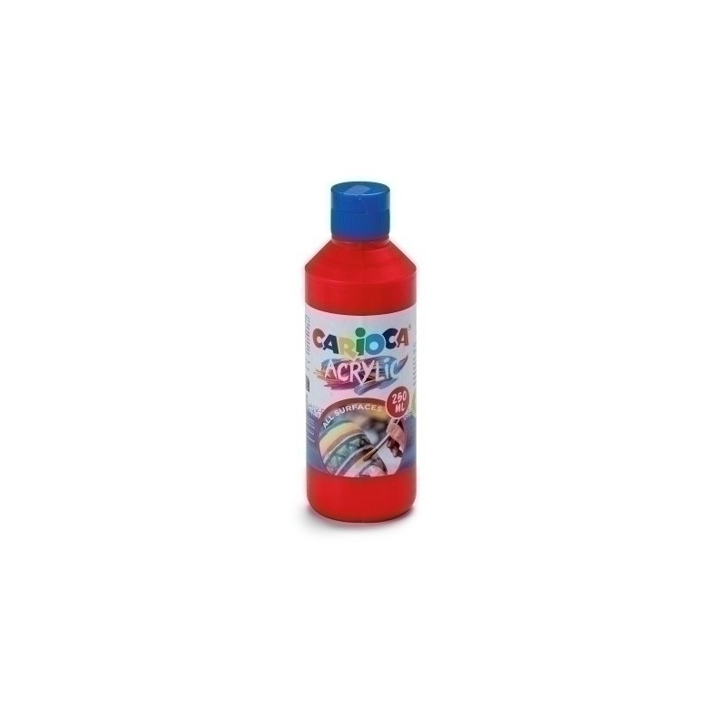 40431/10-TEMPERA CARIOCA ACR.LIQ.250ml ROJO precio por 1 unidades