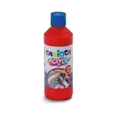40431/10-TEMPERA CARIOCA ACR.LIQ.250ml ROJO precio por 1 unidades