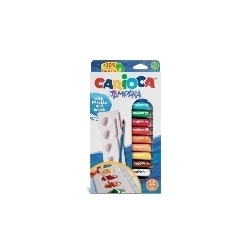 40012-TEMPERA CARIOCA TUBO 10ml C/12 precio por 1 unidades
