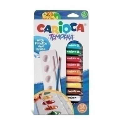 40012-TEMPERA CARIOCA TUBO 10ml C/12 precio por 1 unidades