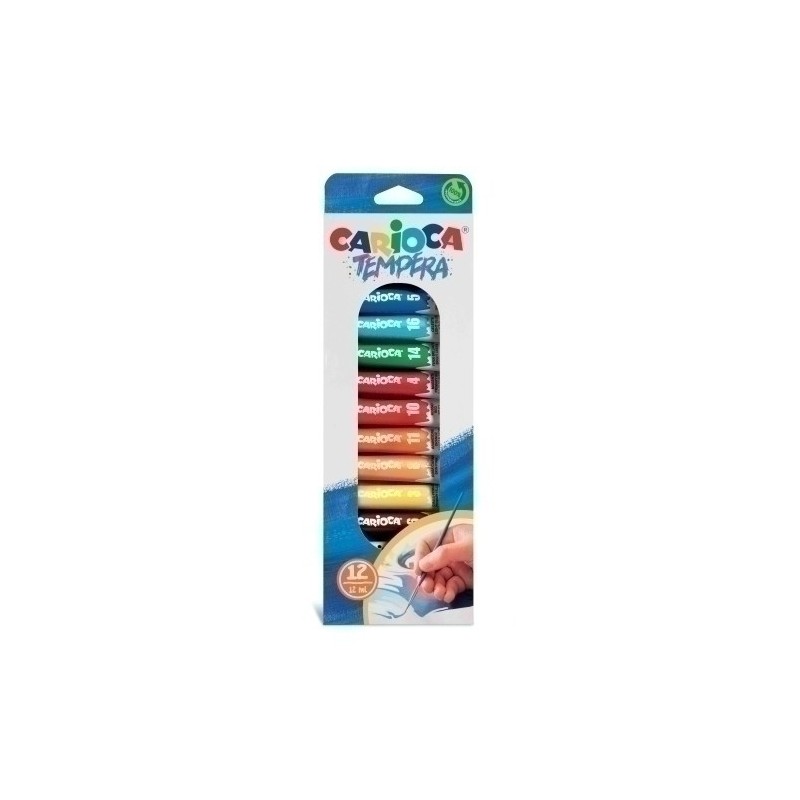 40014-TEMPERA CARIOCA 12ml ESTUCHE 12 precio por 1 unidades