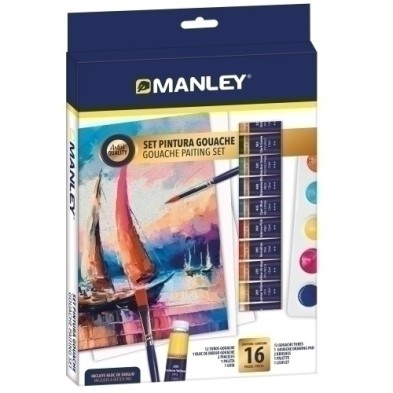 MGH00100-TEMPERA GOUACHE MANLEY SET DE 16 precio por 1 unidades