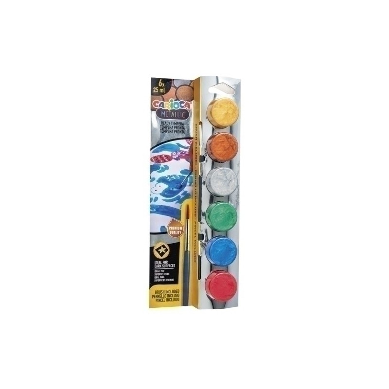 40426-TEMPERA CARIOCA 25ml MET.E/6 precio por 1 unidades
