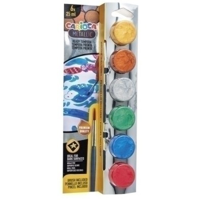 40426-TEMPERA CARIOCA 25ml MET.E/6 precio por 1 unidades