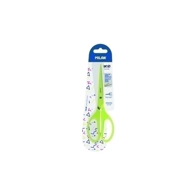 BWM10425Y-TIJERAS MILAN 17 cm. ACID AMARILLO precio por 1 unidades
