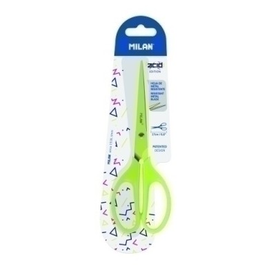 BWM10425Y-TIJERAS MILAN 17 cm. ACID AMARILLO precio por 1 unidades