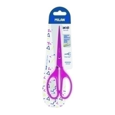 BWM10425P-TIJERAS MILAN 17 cm. ACID ROSA precio por 1 unidades
