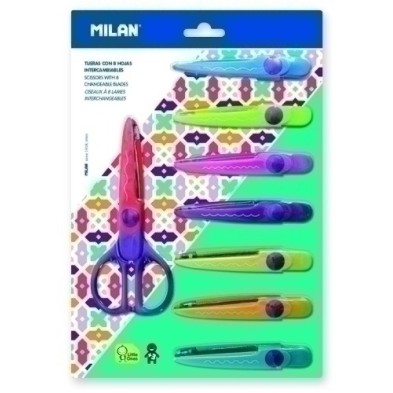 14930908-TIJERA INFANTIL MILAN ZIG-ZAG 8 HOJAS precio por 1 unidades