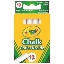 0280-TIZAS CRAYOLA BLANCA CAJA de 12 precio por 1 unidades