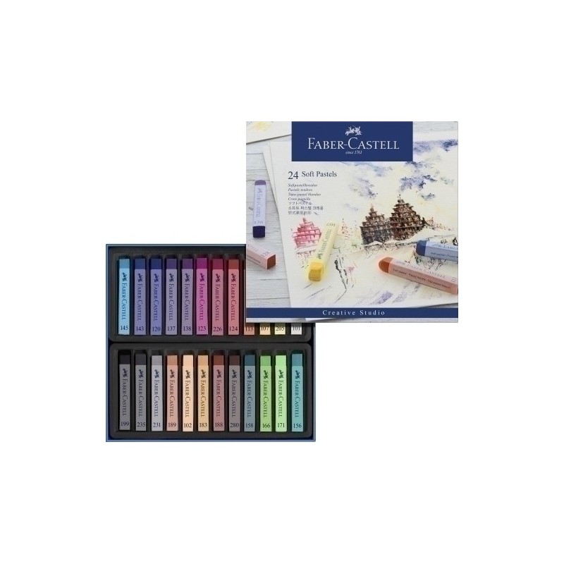 128324-TIZA GOLDFABER PASTEL BLANDO CAJA de 24 precio por 3 unidades