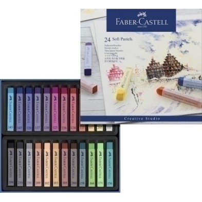128324-TIZA GOLDFABER PASTEL BLANDO CAJA de 24 precio por 3 unidades