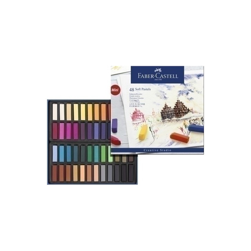 128248-TIZA GOLDFABER PASTEL BLANDO MINI CAJA48 precio por 3 unidades