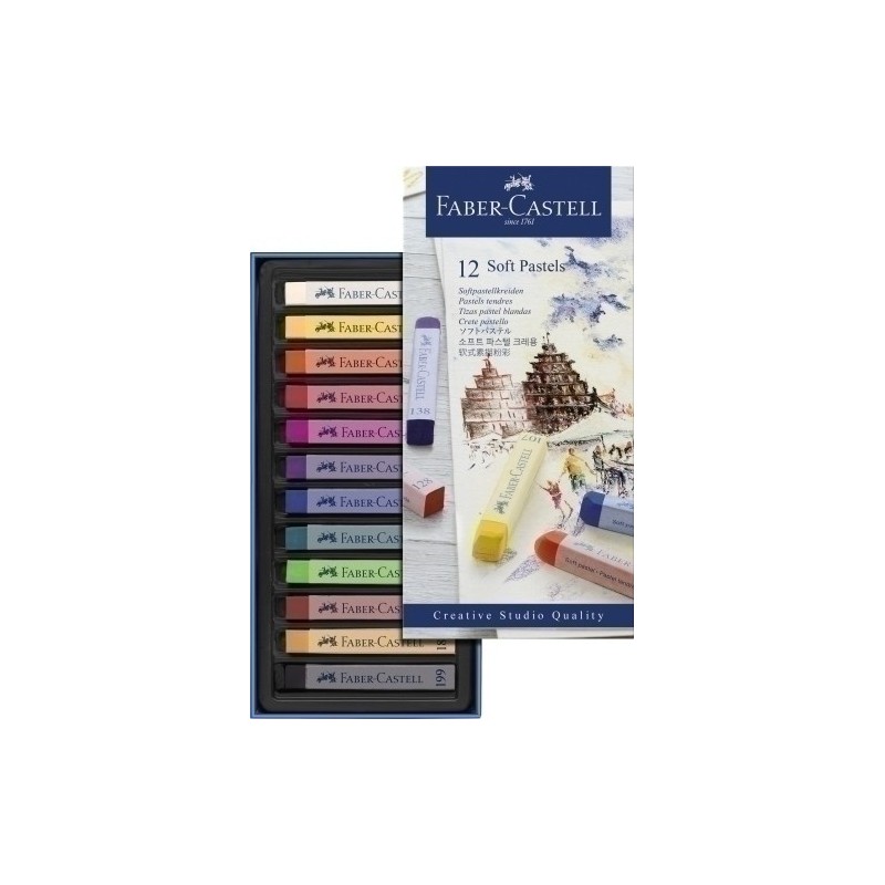 128312-TIZA GOLDFABER PASTEL BLANDO CAJA de 12 precio por 5 unidades
