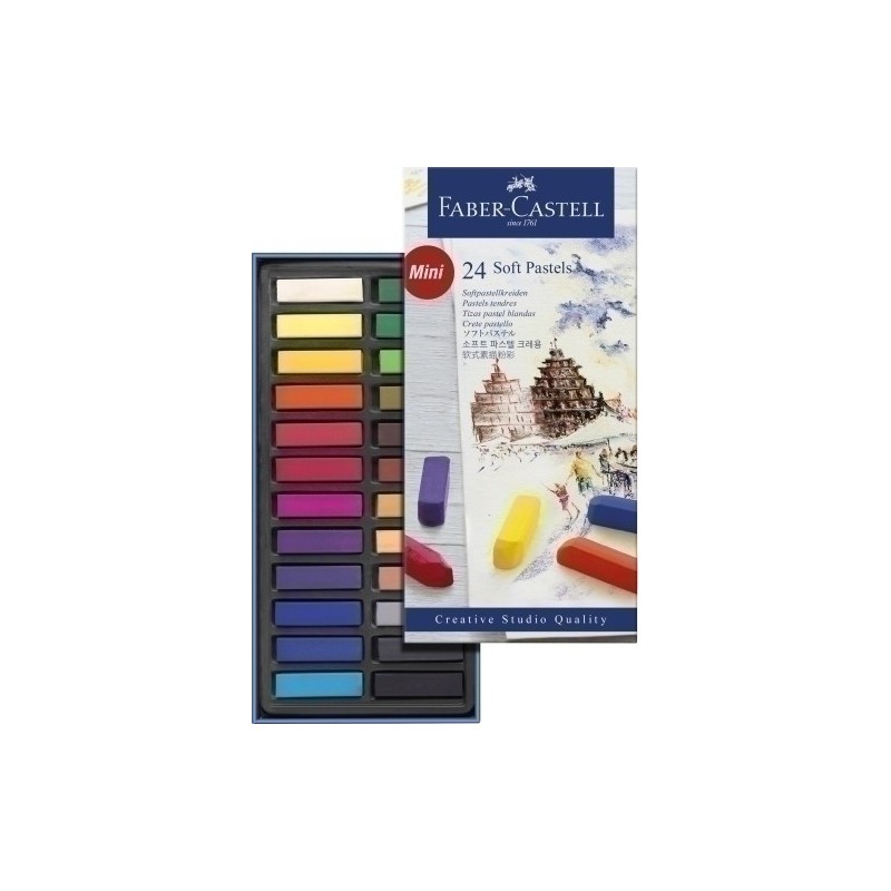 128224-TIZA GOLDFABER PASTEL BLANDO MINI CAJA24 precio por 5 unidades