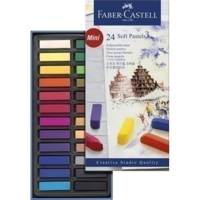 128224-TIZA GOLDFABER PASTEL BLANDO MINI CAJA24 precio por 5 unidades