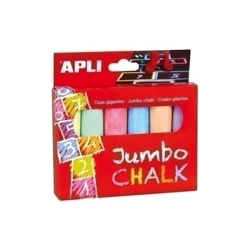 14367-TIZAS APLI JUMBO CAJA de 6 SURTIDAS precio por 1 unidades