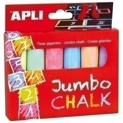 14367-TIZAS APLI JUMBO CAJA de 6 SURTIDAS precio por 1 unidades