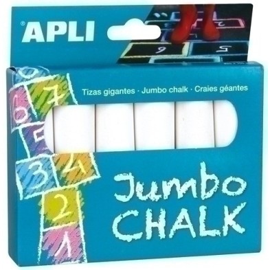 14370-TIZAS APLI JUMBO BLANCAS CAJA de 6 precio por 1 unidades