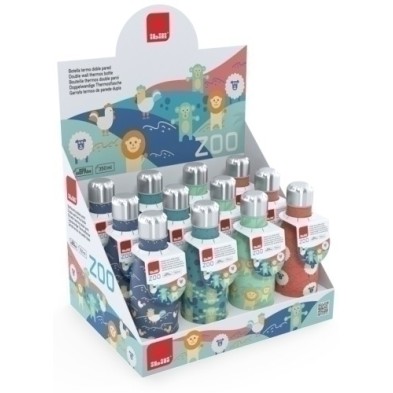 758435II-BOTELLA TERMO ACERO INOX 350ml ZOO E.12 precio por 1 unidades