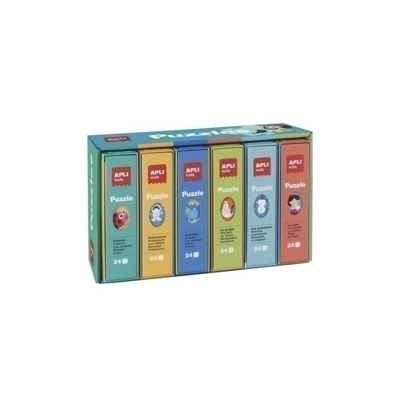 13856-PUZZLE EDUCATIVO APLI KIDS AZUL EXP. 6 precio por 1 unidades