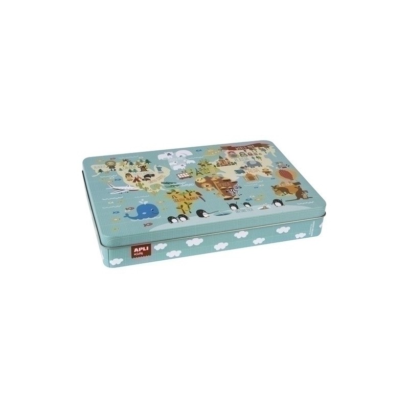 14550-PUZZLE EDUCATIVO APLI KIDS MAPA MUNDI precio por 1 unidades
