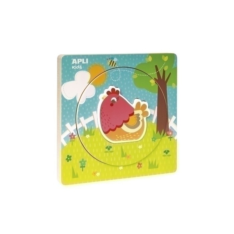 17558-PUZZLE EDUCATIVO APLI CAPAS GALLINA precio por 1 unidades