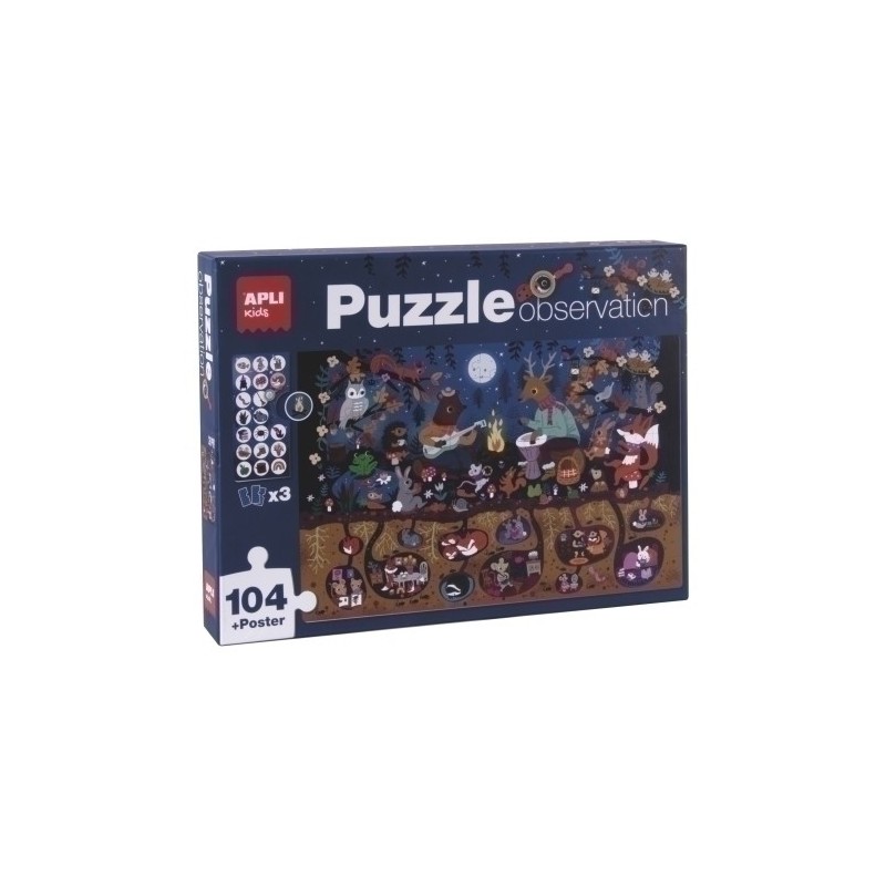 18507-PUZZLE EDUCATIVO APLI OBSERV.BOSQUE precio por 1 unidades