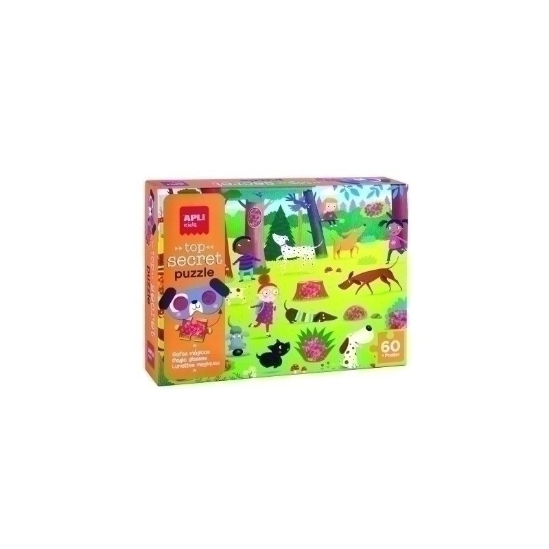 19219-PUZZLE EDUCATIVO APLI SECRETO PERROS precio por 1 unidades