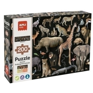 19697-PUZZLE EDUCATIVO APLI SABANA 200pz. precio por 1 unidades