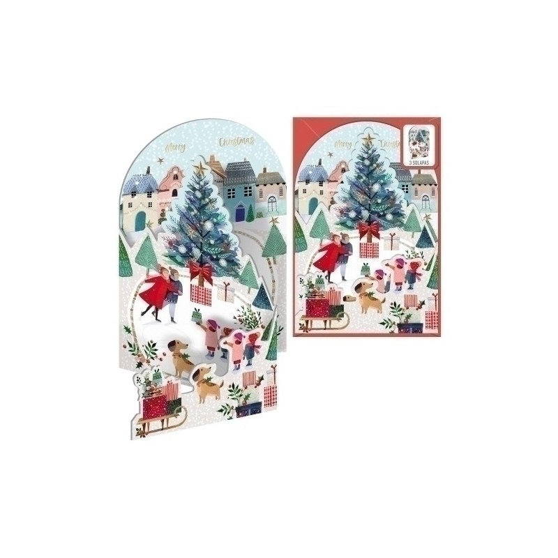 70233-CHRISTMAS DOHE 115x170 PATINANDO precio por 6 unidades