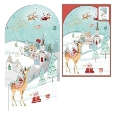 70234-CHRISTMAS DOHE 115x170 ALDEA NAVIDEÑA precio por 6 unidades