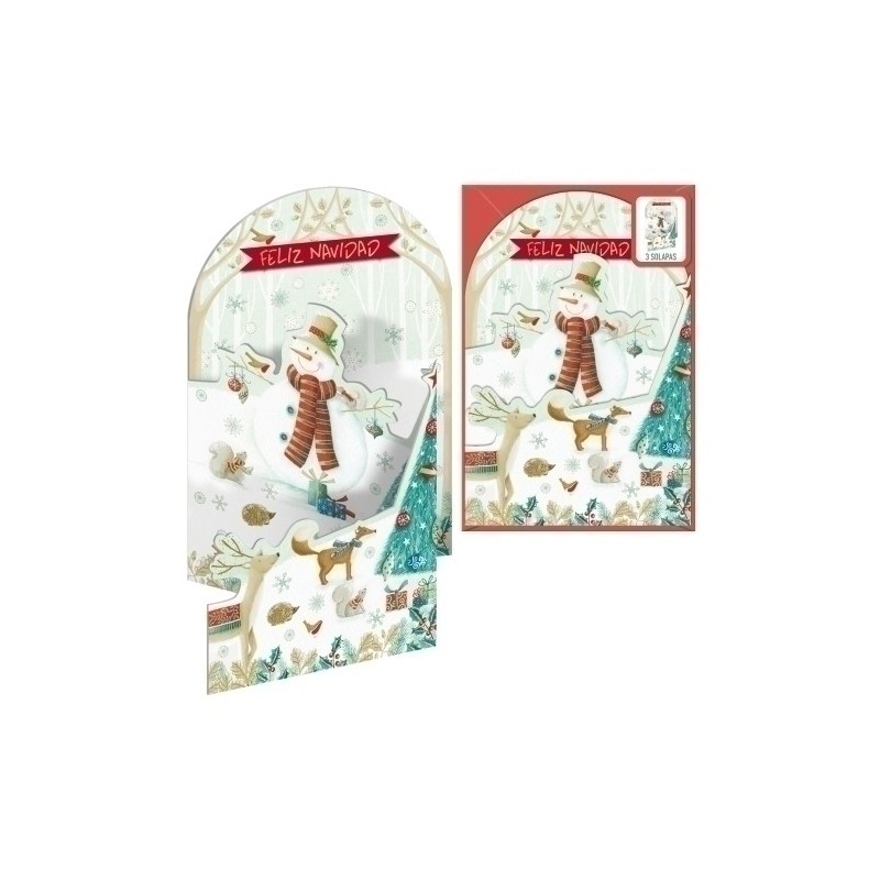 70236-CHRISTMAS DOHE 115x170 MUÑECO DE NIEVE precio por 6 unidades