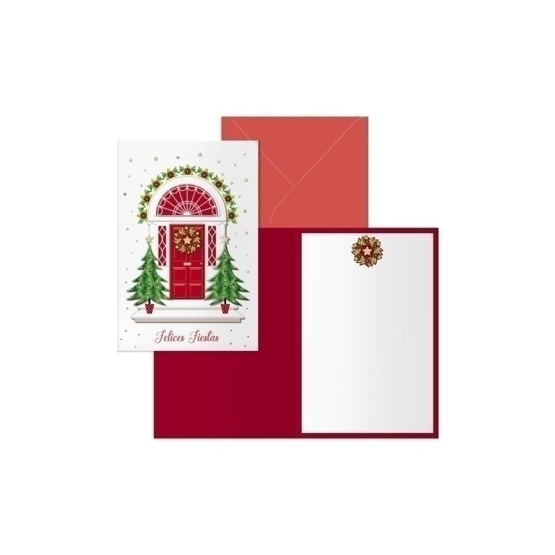 70154-CHRISTMAS DOHE 115x170 RED DOOR precio por 6 unidades