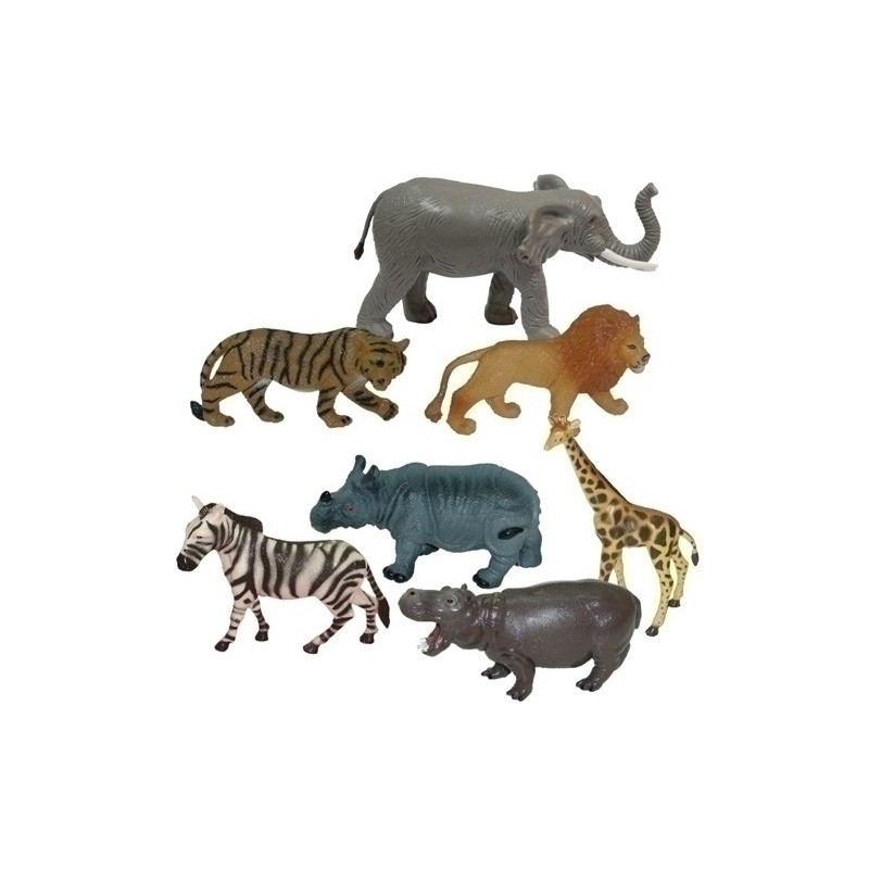 25123-BOTE 7 FIG. ANIMALES DE LA SELVA precio por 1 unidades