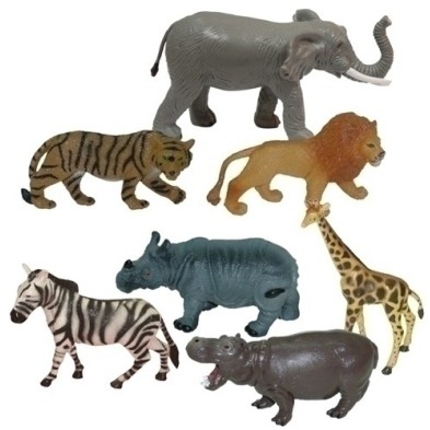 25123-BOTE 7 FIG. ANIMALES DE LA SELVA precio por 1 unidades