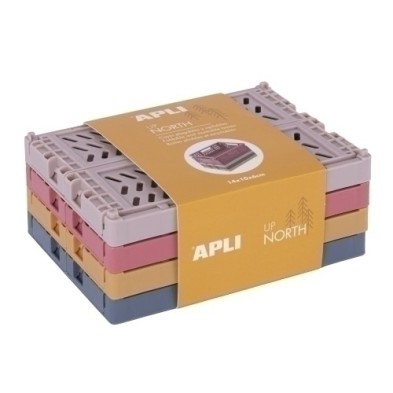 19554-CAJA ALMACENAMIENTO APLI PACK 4 SURT. precio por 1 unidades