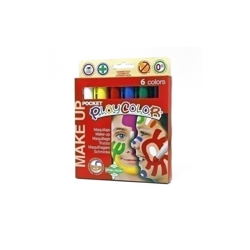 01001-MAQUILL.PLAYCOLOR BASIC POCKET 6 UD. precio por 1 unidades