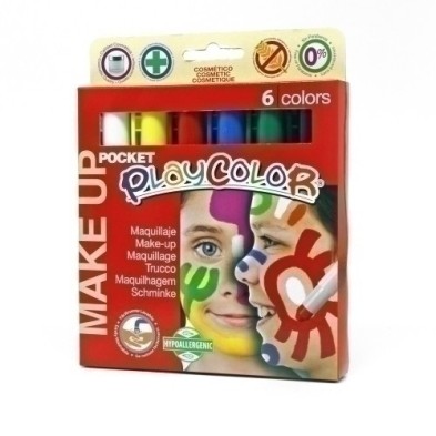 01001-MAQUILL.PLAYCOLOR BASIC POCKET 6 UD. precio por 1 unidades