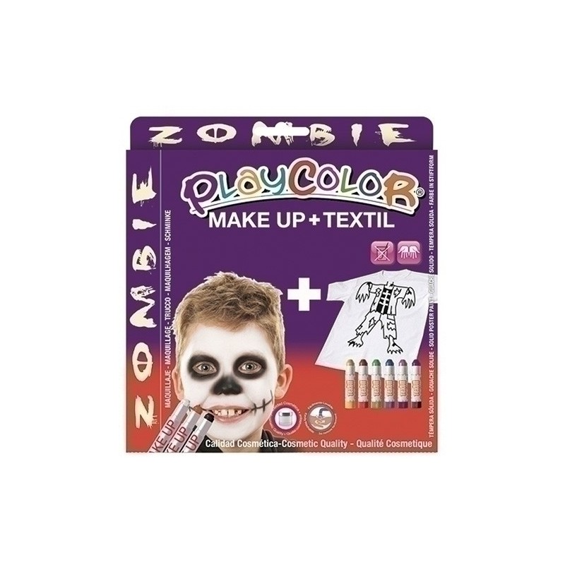 58041-PACK PLAYCOLOR MAQUILL.+TEXTIL ZOMBIE precio por 1 unidades