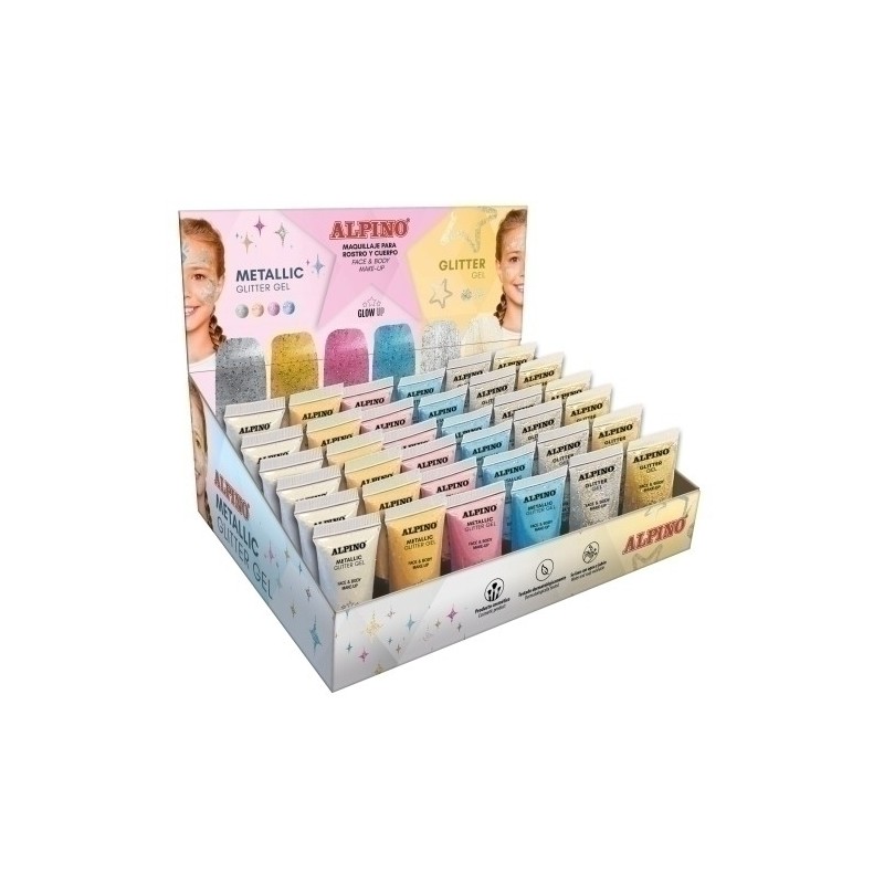DL000600-MAQUILL.ALPINO GLITTER GEL EXPOS. 36 precio por 1 unidades