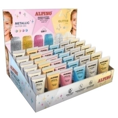 DL000600-MAQUILL.ALPINO GLITTER GEL EXPOS. 36 precio por 1 unidades
