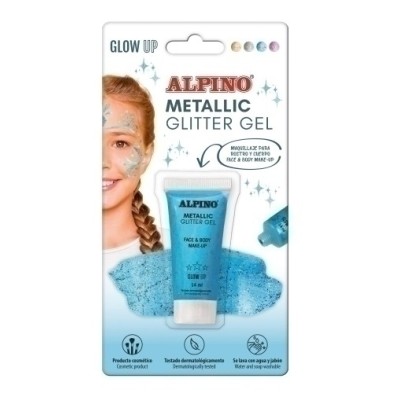 DL000603-MAQUILL.ALPINO GLITTER MET. AZUL B/1 precio por 1 unidades